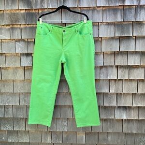 Talbots Vibrant Green Cropped Pants